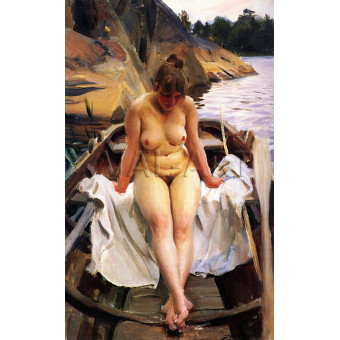 РЕПРОДУКЦИИ НА КАРТИНИ В гребната лодка на Вернер (1917)